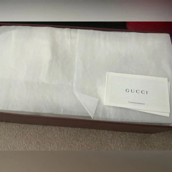 GUCCI INTERLOCKING GG KIKA THONG SANDALS RED GREEN WEB SZ 37 NEW - Picture 8 of 11